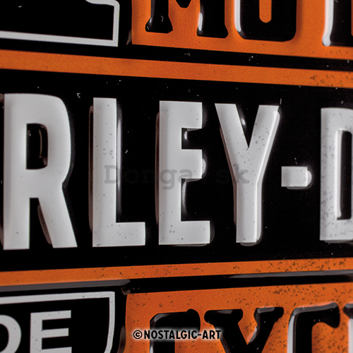 Plechová ceduľa: Harley-Davidson Genuine - 40x30 cm