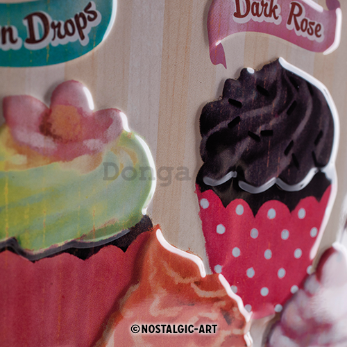Plechová ceduľa – Fairy Cakes Cup Cakes
