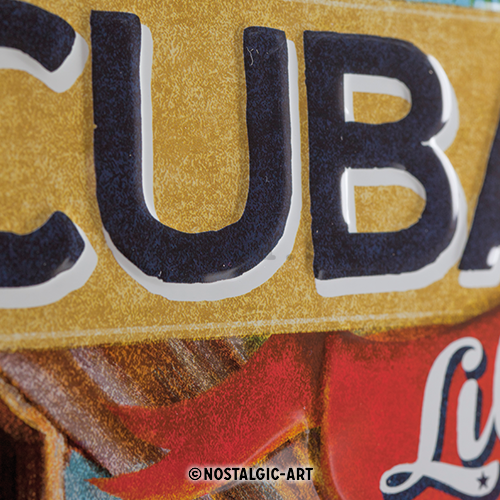 Plechová ceduľa: Cuba Libre - 40x30 cm