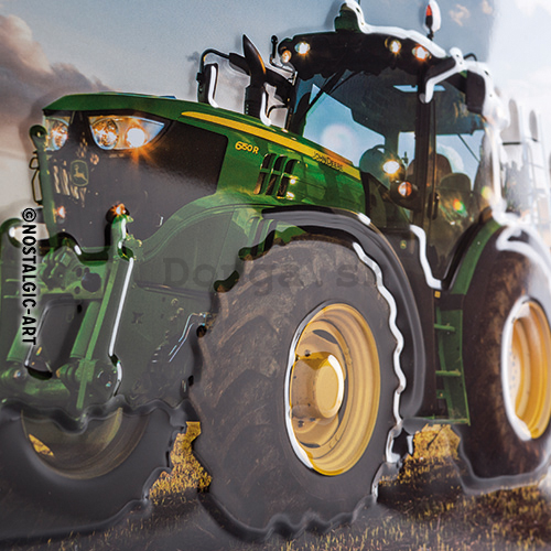 Plechová ceduľa: John Deere (Traktor) - 30x40 cm