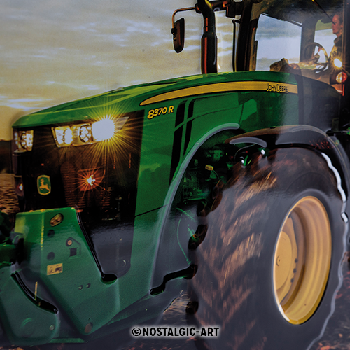 Plechová ceduľa: John Deere (Traktor) - 40x30 cm