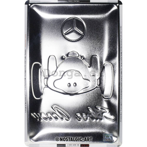 Plechová ceduľa: Mercedes-Benz Silver Arrow - 30x20 cm