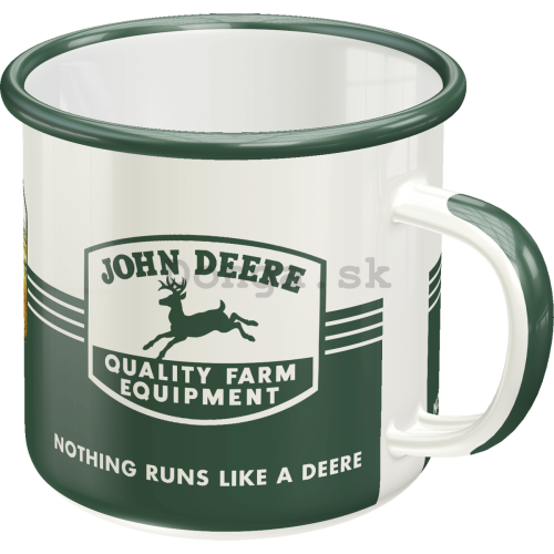 Plechový hrnček - John Deere  (Quality Farm Equipment)