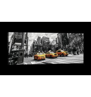 Obraz na plátne: New York (Taxi) - 145x45 cm