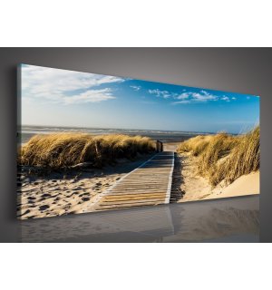 Obraz na plátne: Cesta na pláž - 145x45 cm