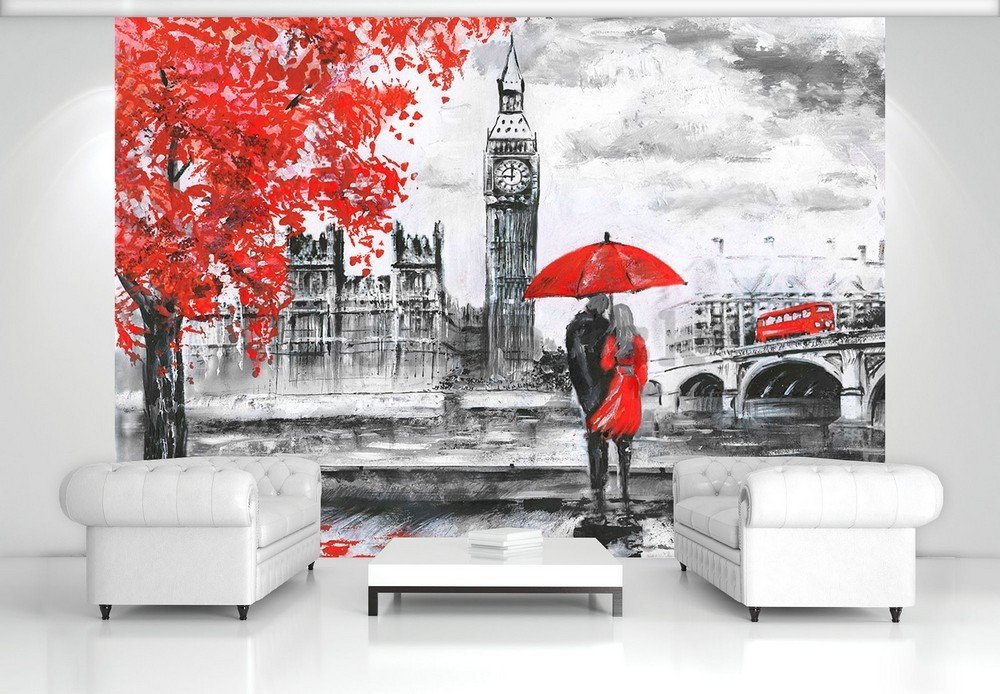 Fototapeta vliesová: Londýn (maľovaný) - 184x254 cm
