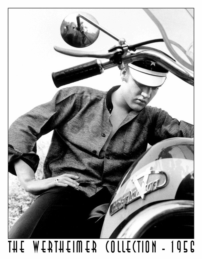 Plechová ceduľa – Wertheimer Elvis on Bike