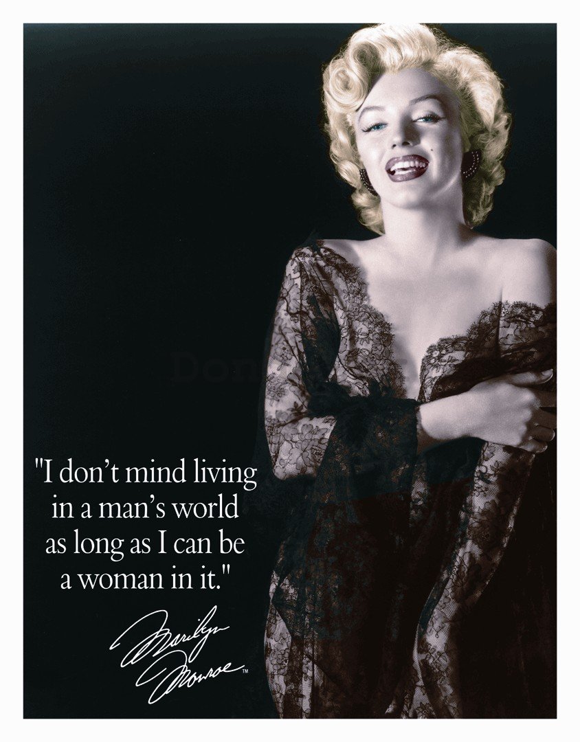 Plechová ceduľa - Marilyn Monroe (Man's World)