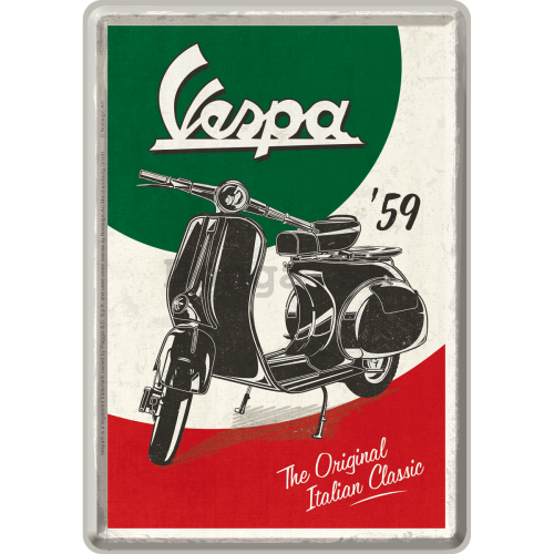Plechová pohľadnice - Vespa (The Italian Classic)