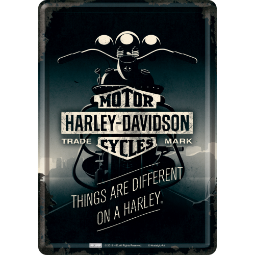 Plechová pohľadnice - Harley-Davidson ( Things Are Different)