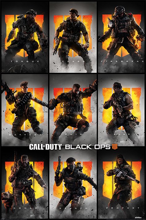 Plagát - Call of Duty Black Ops 4 (Characters)