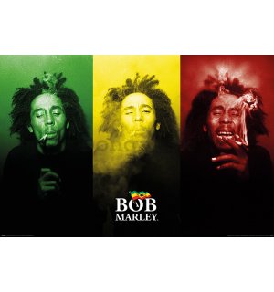Plagát - Bob Marley (Tricolour Smoke)