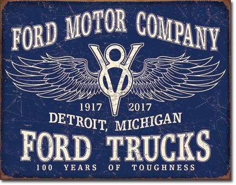 Plechová ceduľa - Ford Trucks 100 Years