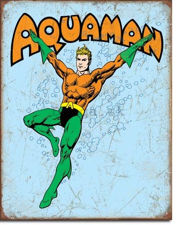 Plechová ceduľa - Aquaman
