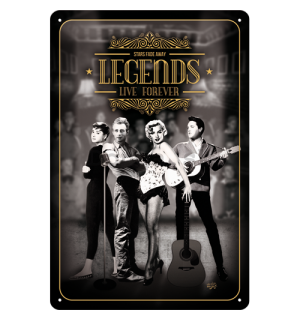 Plechová ceduľa: Legends Live Forever - 30x20 cm