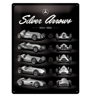 Plechová ceduľa: Mercedes-Benz (Silver Arrows Chart) - 40x30 cm