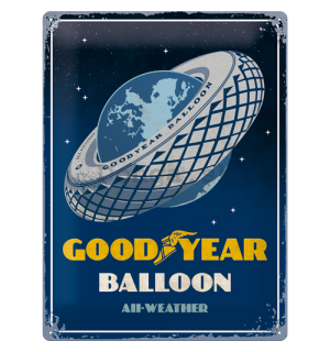 Plechová ceduľa: Goodyear (Balloon Tire) - 40x30 cm