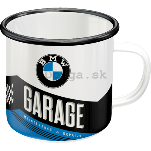 Plechový hrnček - BMW Garage
