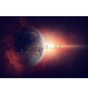 Fototapeta vliesová: Východ slnka (planéta) - 184x254 cm