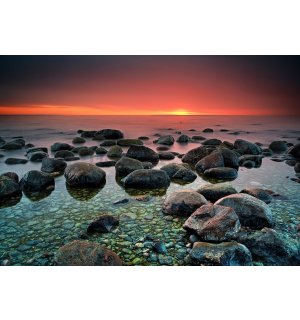 Fototapeta: Kamene na pláži (1) - 184x254 cm