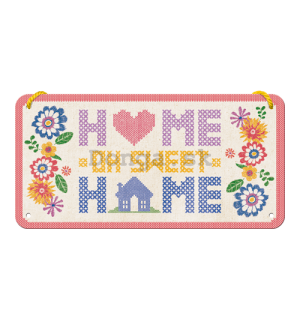 Závesná ceduľa: Home Sweet Home - 10x20 cm
