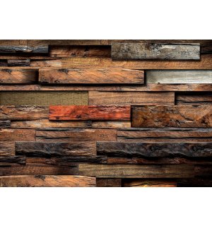 Fototapeta vliesová: Drevená múr (2) - 184x254 cm
