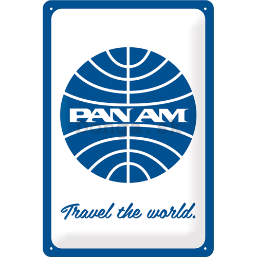 Plechová ceduľa: Pan Am (Travel the world) - 30x20 cm