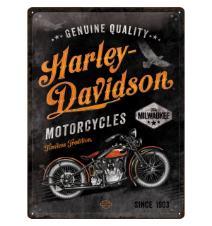 Plechová ceduľa: Harley-Davidson  (Timeless Tradition) - 40x30 cm