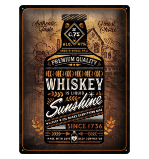 Plechová ceduľa: Whiskey Sunshine - 40x30 cm