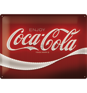 Plechová ceduľa: Coca-Cola (Red Lights Logo) - 30x40 cm