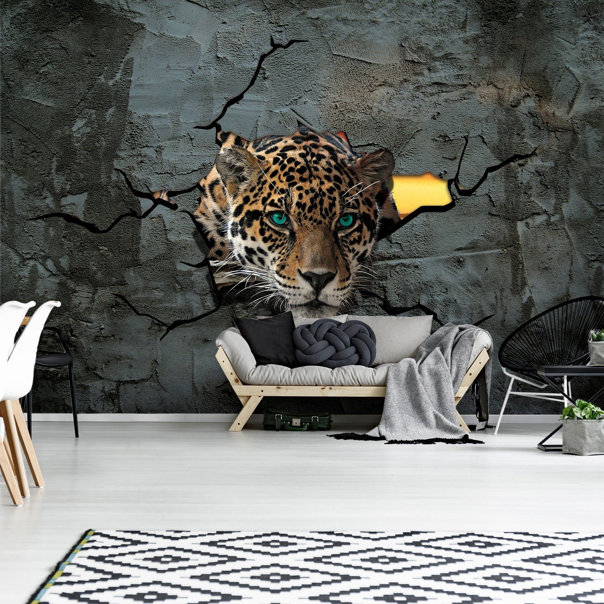 Fototapeta vliesová: Gepard v stene - 416x254 cm