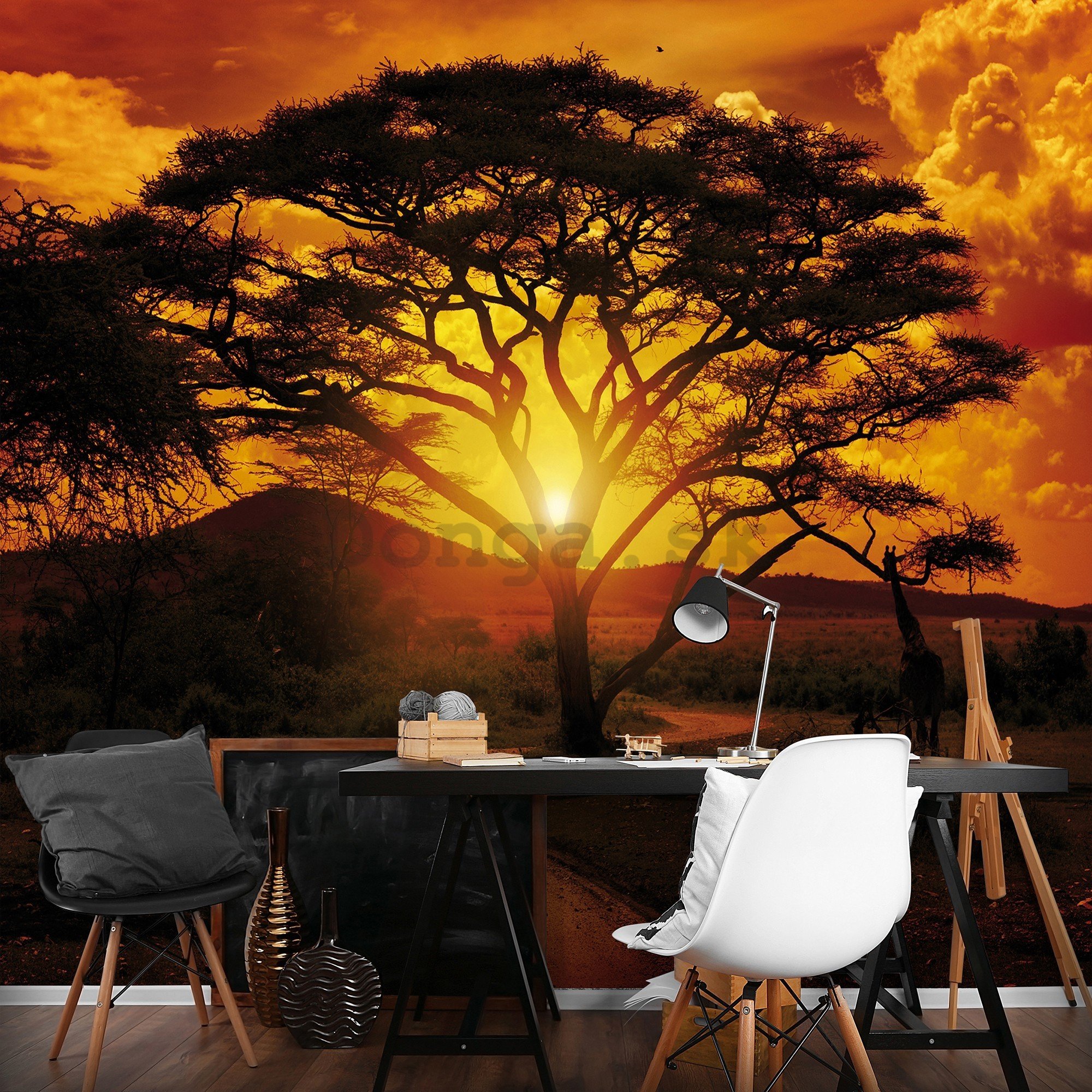 Fototapeta vliesová: Africký západ slnka - 416x254 cm
