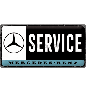 Plechová ceduľa: Mercedes-Benz Service - 25x50 cm