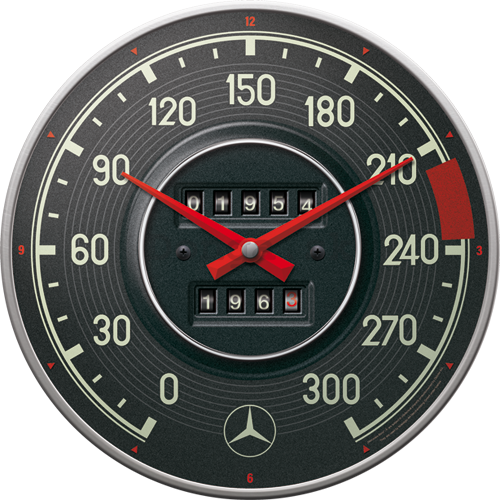 Nástenné hodiny - Mercedes-Benz tachometr