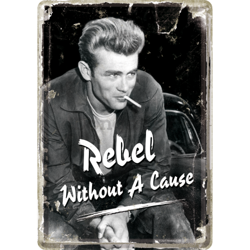 Plechová pohľadnice - Rebel Withnout A Cause