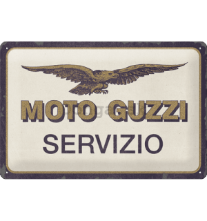 Plechová ceduľa: Moto Guzzi Servizio - 30x20 cm