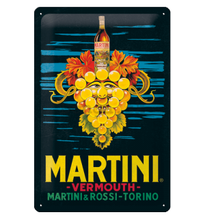 Plechová ceduľa: Martini (Vermouth Grapes) - 20x30 cm