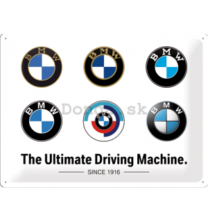 Plechová ceduľa: BMW (Logo Evolution) - 40x30 cm