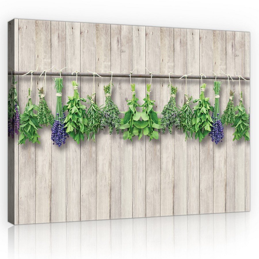Obraz na plátne: Levanduľa a bylinky - 75x100 cm