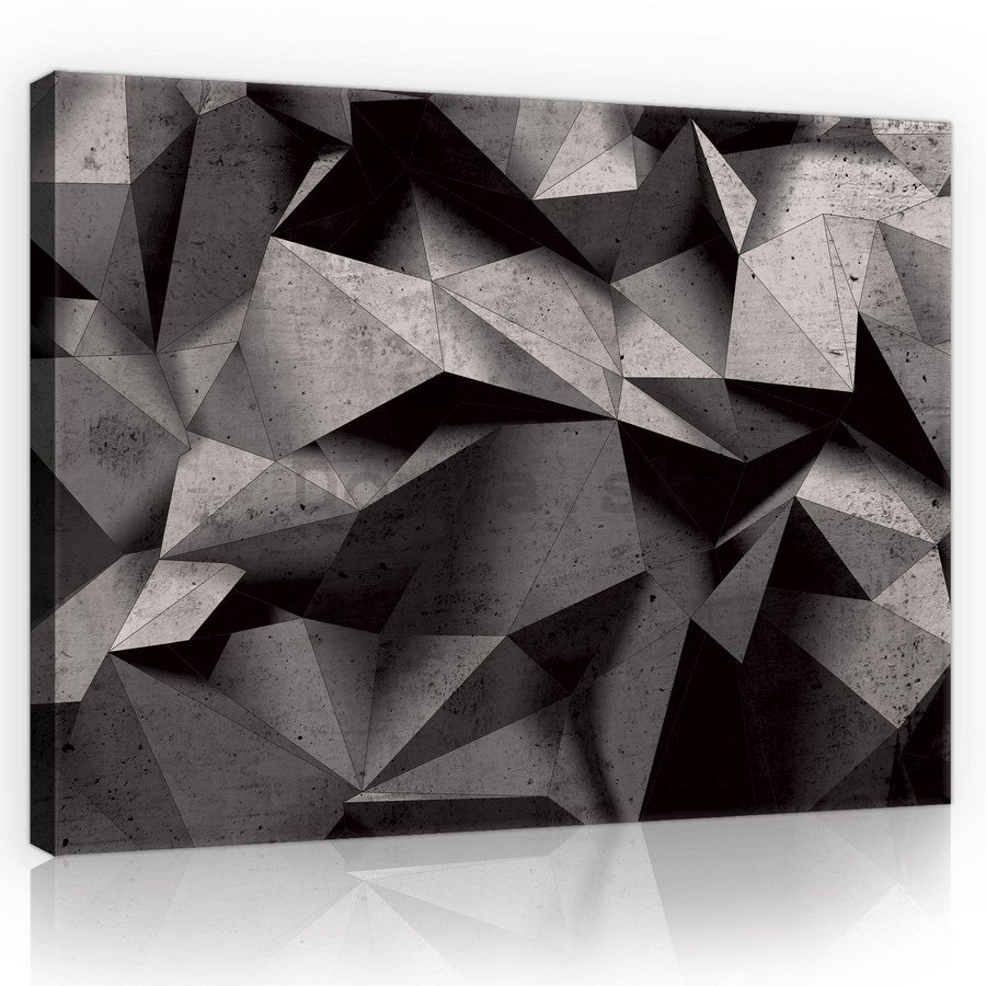 Obraz na plátne: Čiernobiela abstrakcie (3) - 75x100 cm