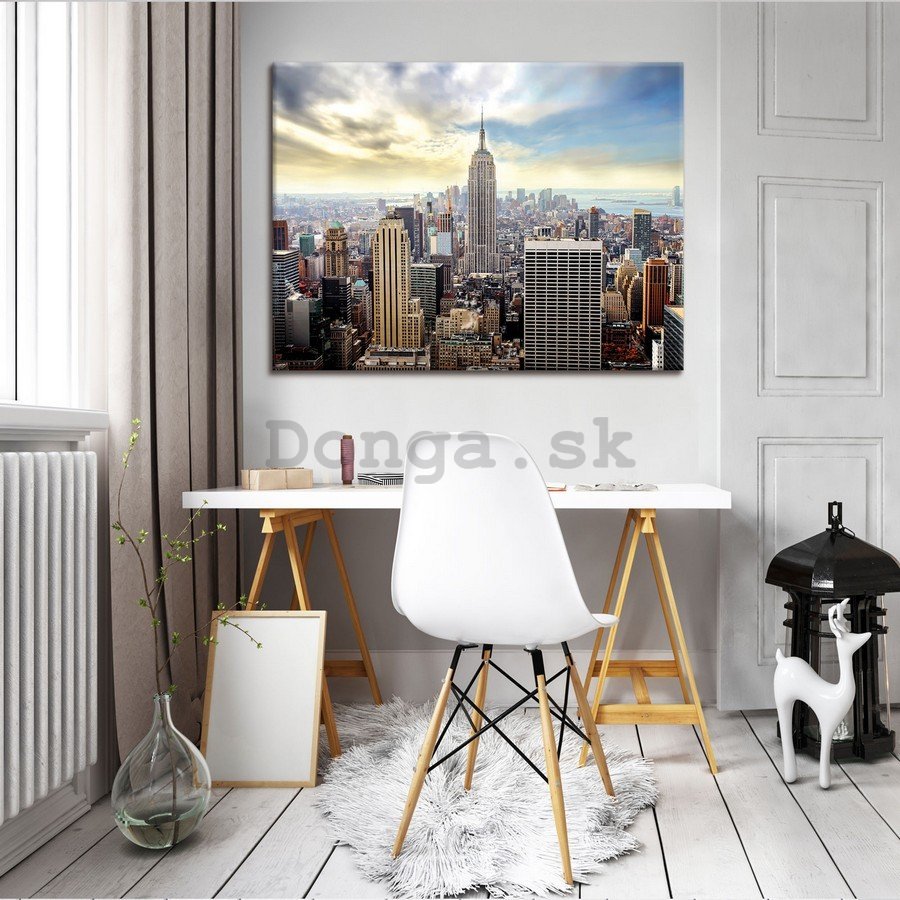 Obraz na plátne: Pohľad na Manhattan - 75x100 cm
