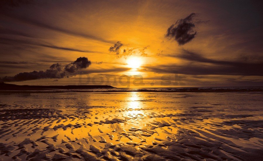 Obraz na plátne: Západ slnka na pláži (1) - 75x100 cm