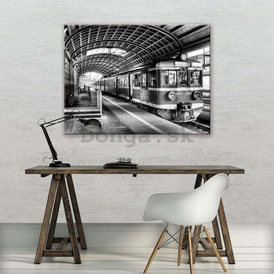 Obraz na plátne: Staré metro (čiernobiele) - 75x100 cm