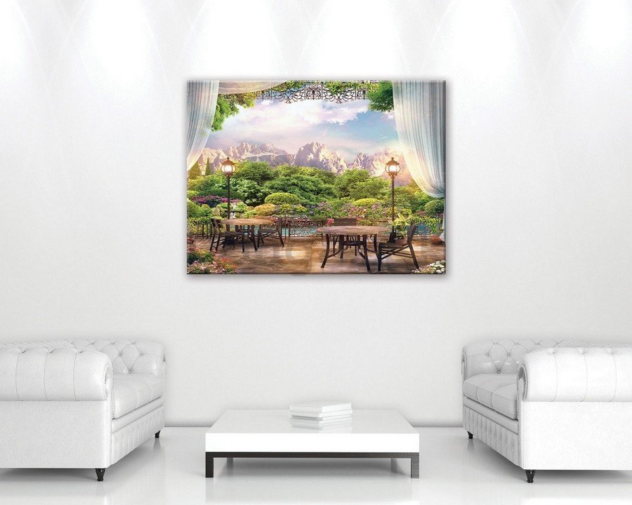 Obraz na plátne: Terasa v prírode - 75x100 cm