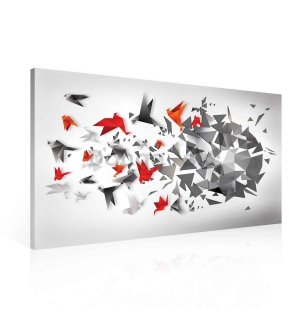 Obraz na plátne: Origami birds (7) - 75x100 cm