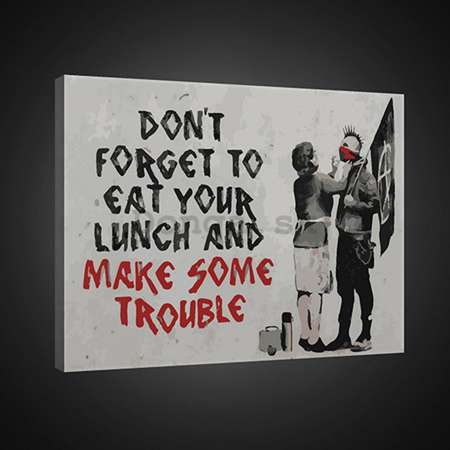 Obraz na plátne: Dont Forget to Eat Your Lunch (graffiti) - 75x100 cm