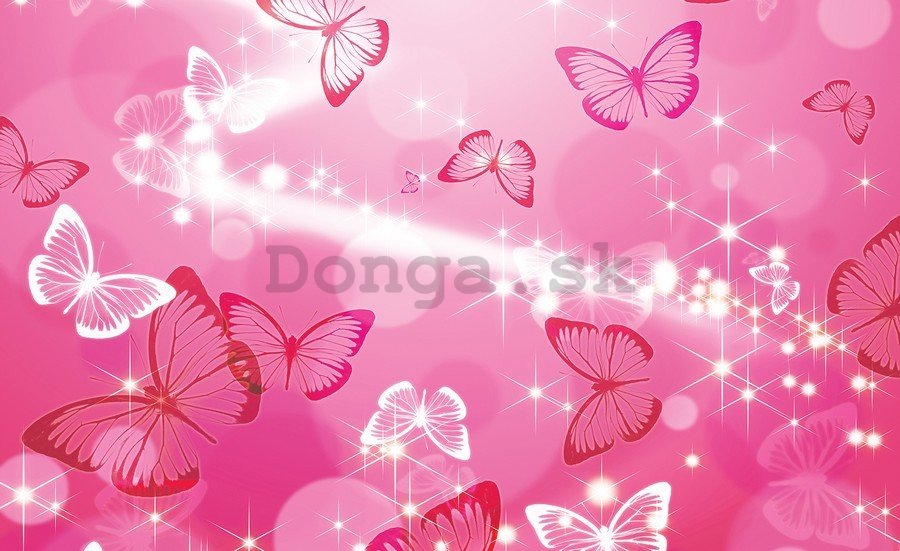 Obraz na plátne: Ružové motýle (1) - 75x100 cm