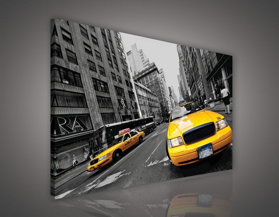 Obraz na plátne: Manhattan Taxi (2) - 75x100 cm