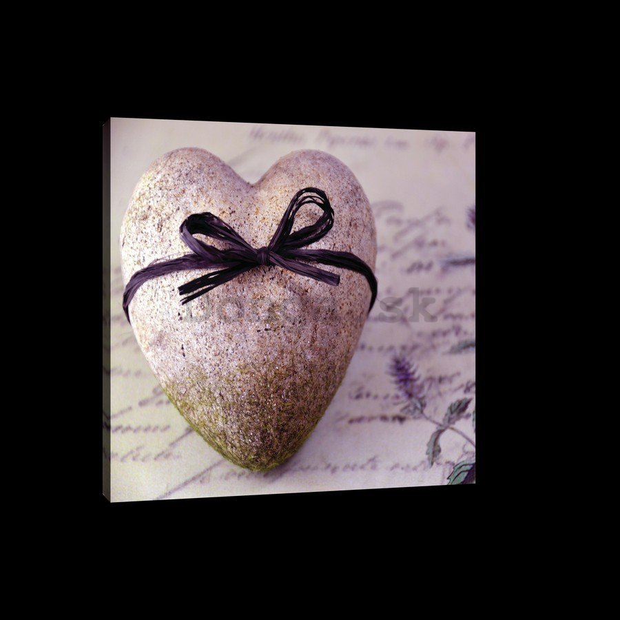 Obraz na plátne: Kamenné srdce - 75x100 cm