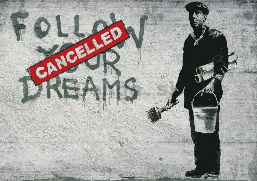 Obraz na plátne: Follow Your Cancelled Dreams (graffiti) - 75x100 cm